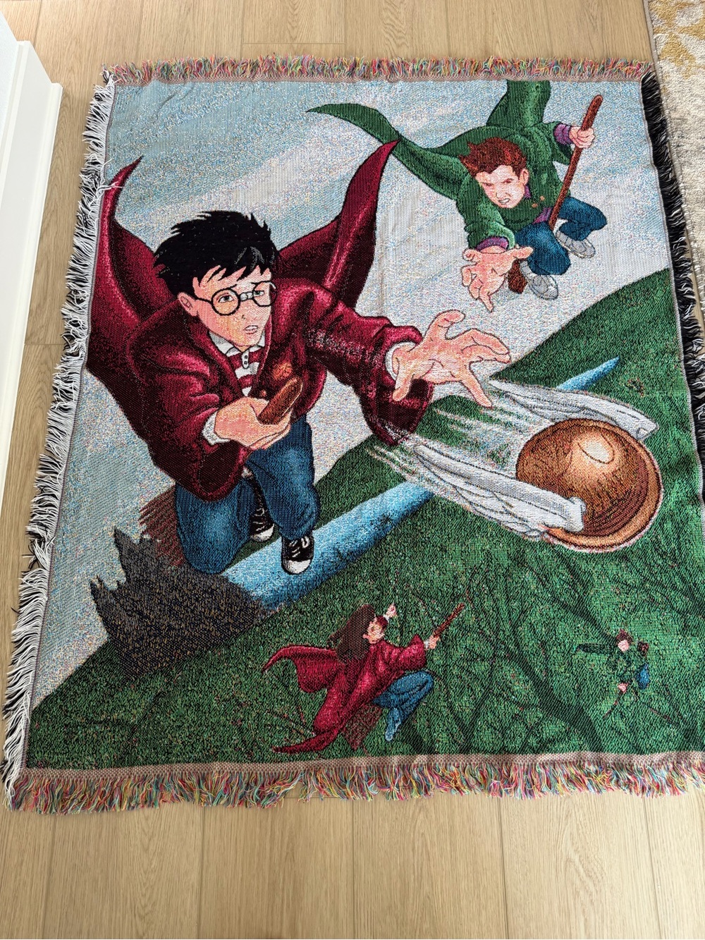 Licensed Fantasy-Themed Throw Blanket in Multi-Color